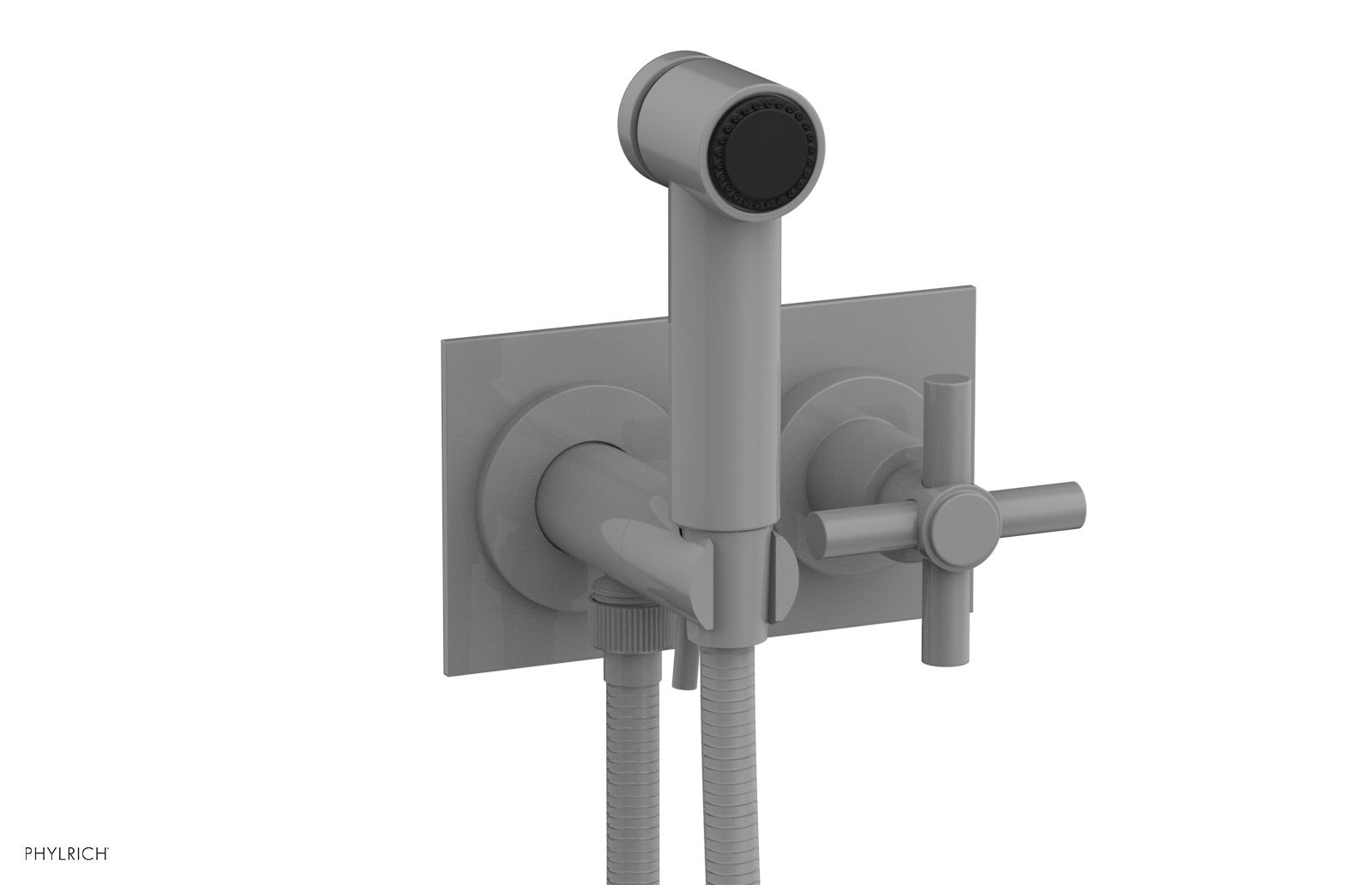 Phylrich BASIC Wall Mounted Bidet, Tubular Cross Handle