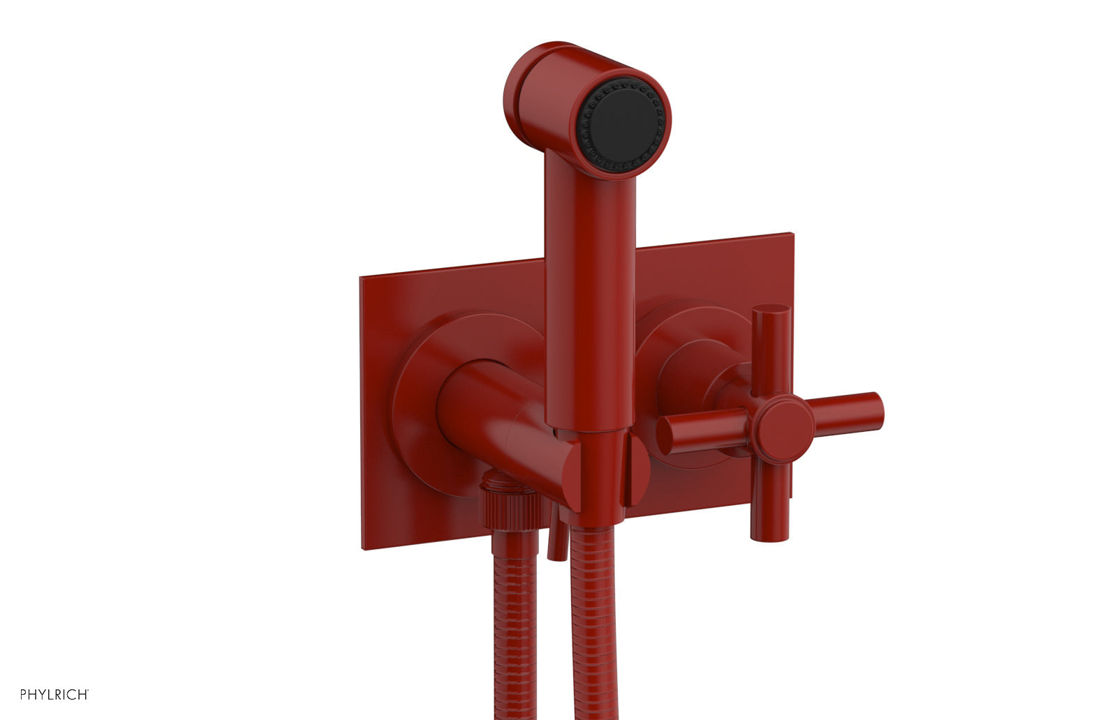 Phylrich BASIC Wall Mounted Bidet, Tubular Cross Handle