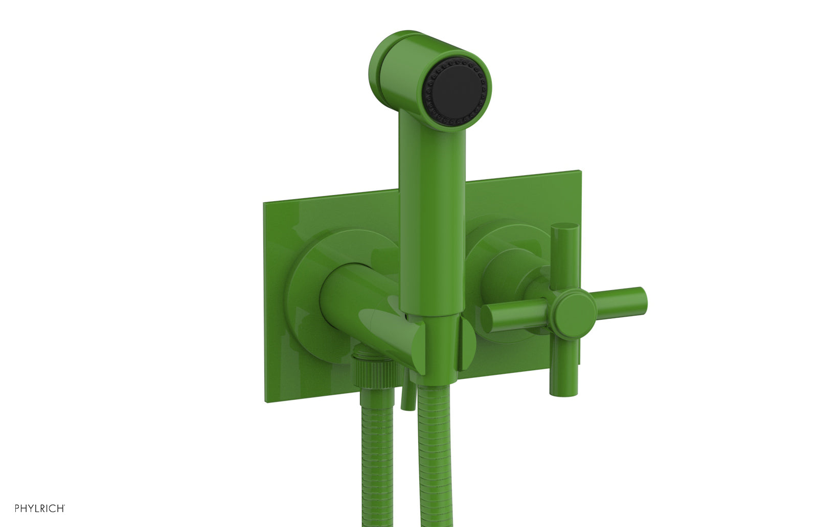 Phylrich BASIC Wall Mounted Bidet, Tubular Cross Handle