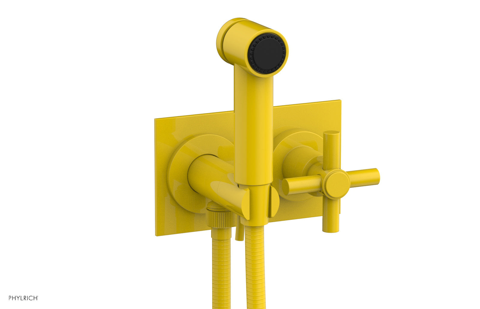 Phylrich BASIC Wall Mounted Bidet, Tubular Cross Handle