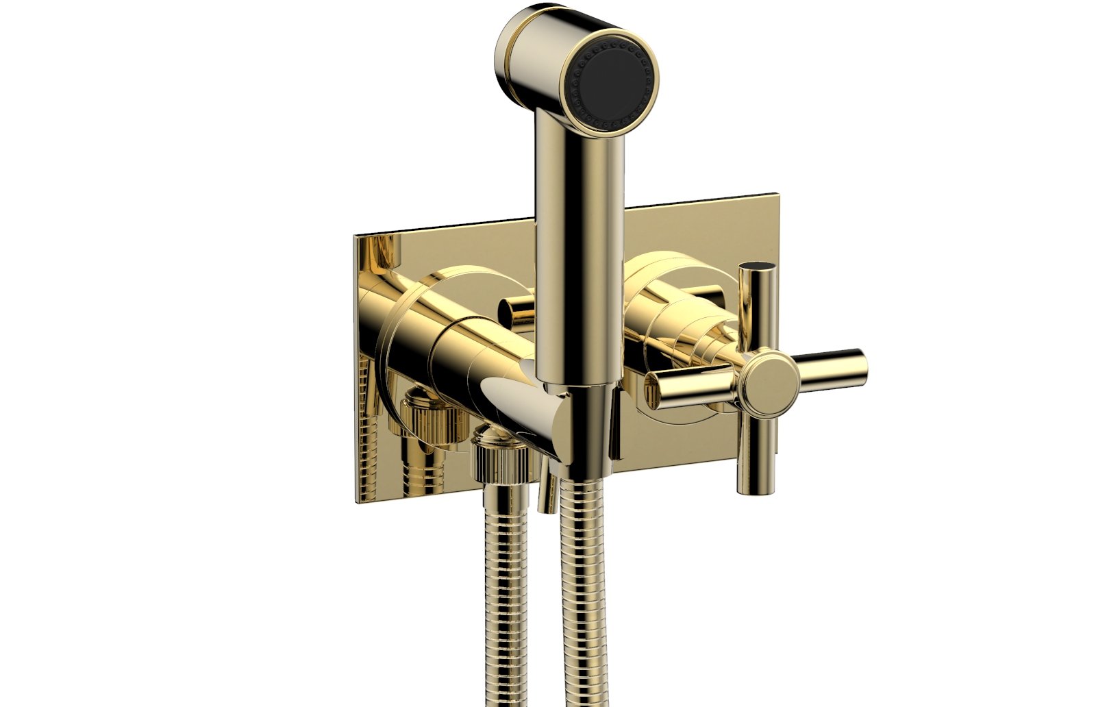 Phylrich BASIC Wall Mounted Bidet, Tubular Cross Handle