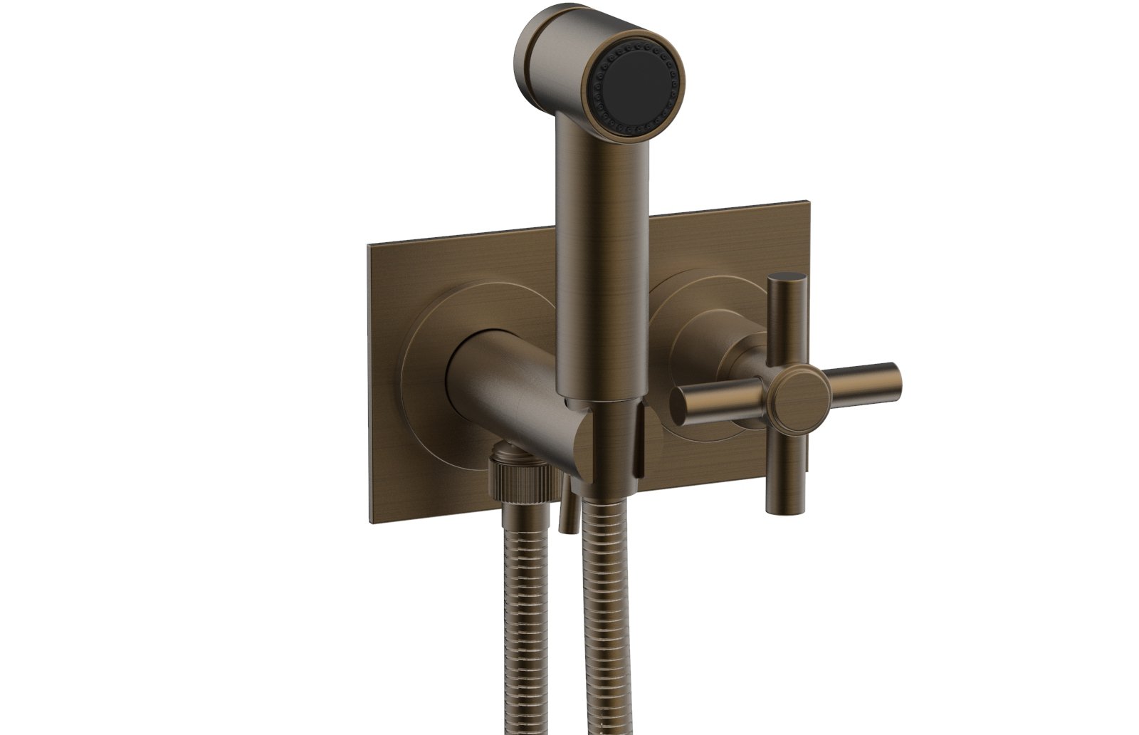 Phylrich BASIC Wall Mounted Bidet, Tubular Cross Handle