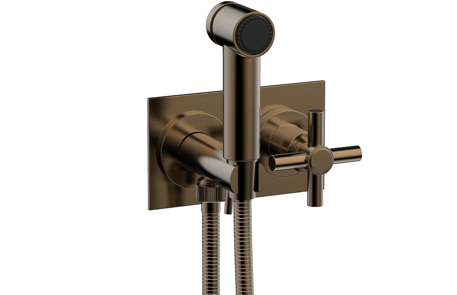 Phylrich BASIC Wall Mounted Bidet, Tubular Cross Handle