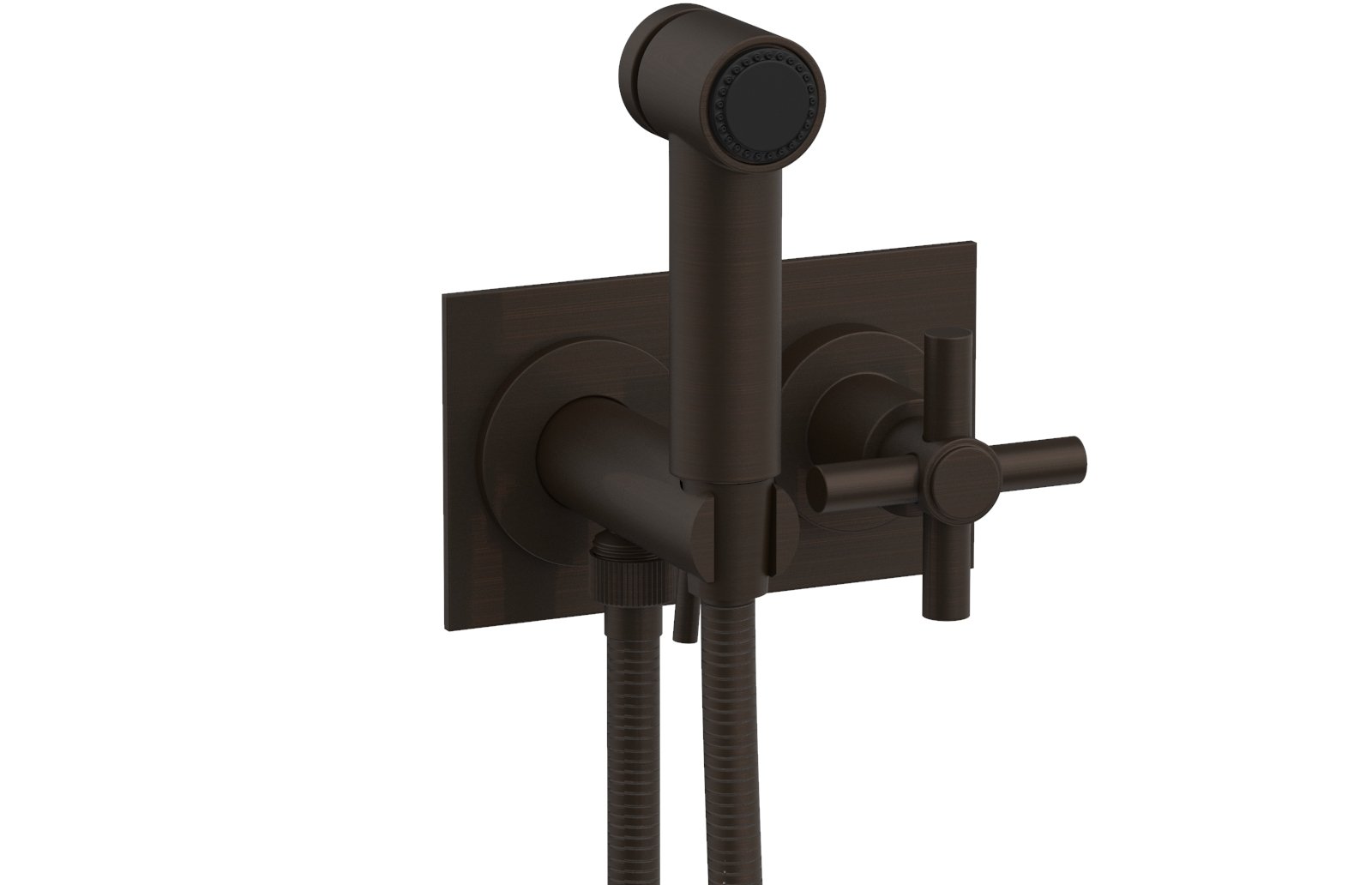 Phylrich BASIC Wall Mounted Bidet, Tubular Cross Handle