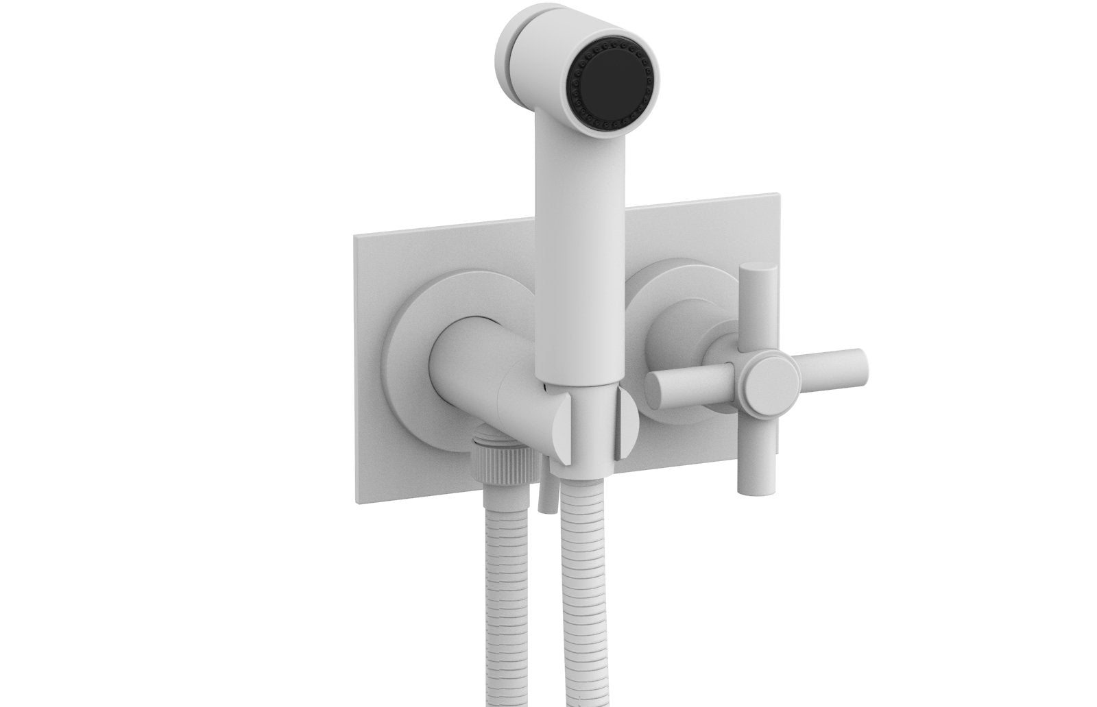 Phylrich BASIC Wall Mounted Bidet, Tubular Cross Handle