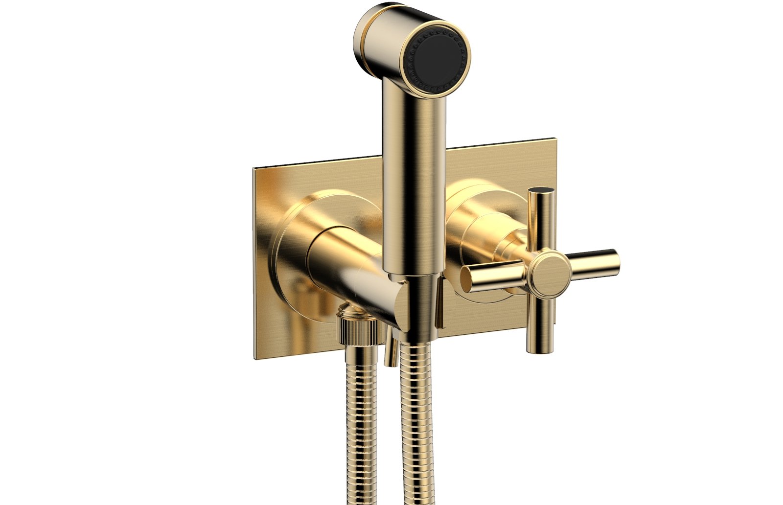 Phylrich BASIC Wall Mounted Bidet, Tubular Cross Handle