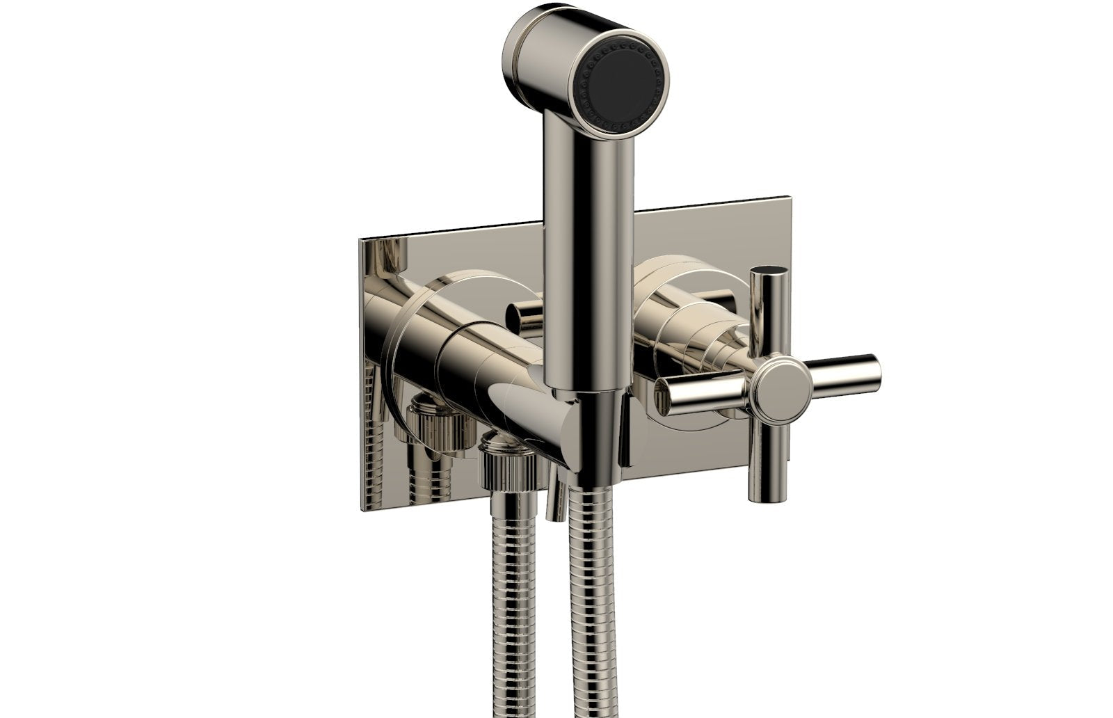 Phylrich BASIC Wall Mounted Bidet, Tubular Cross Handle