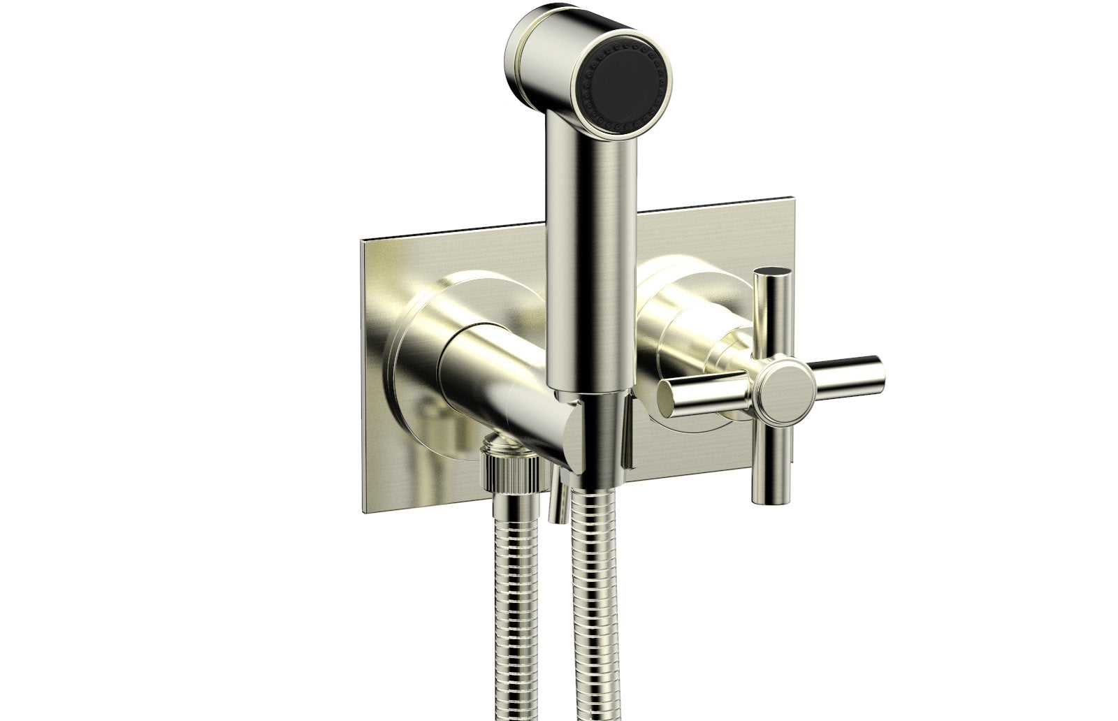 Phylrich BASIC Wall Mounted Bidet, Tubular Cross Handle
