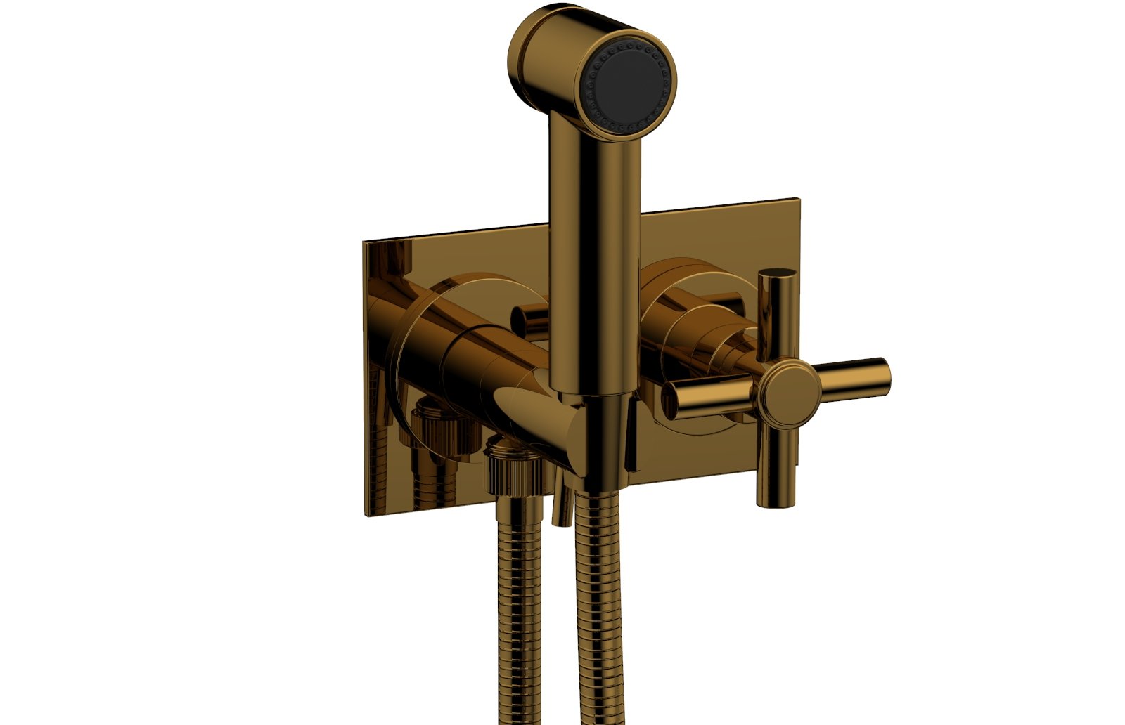 Phylrich BASIC Wall Mounted Bidet, Tubular Cross Handle