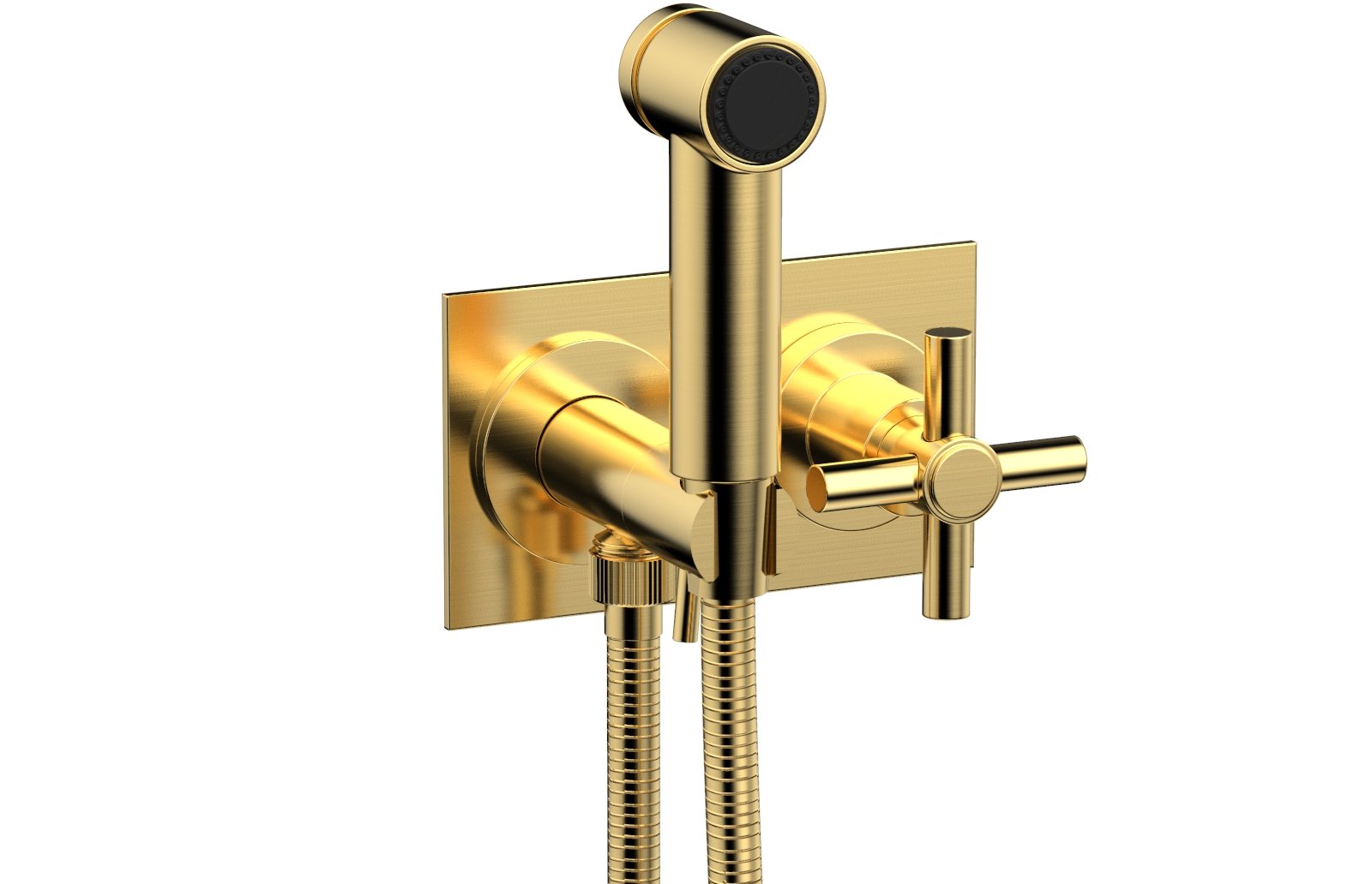 Phylrich BASIC Wall Mounted Bidet, Tubular Cross Handle