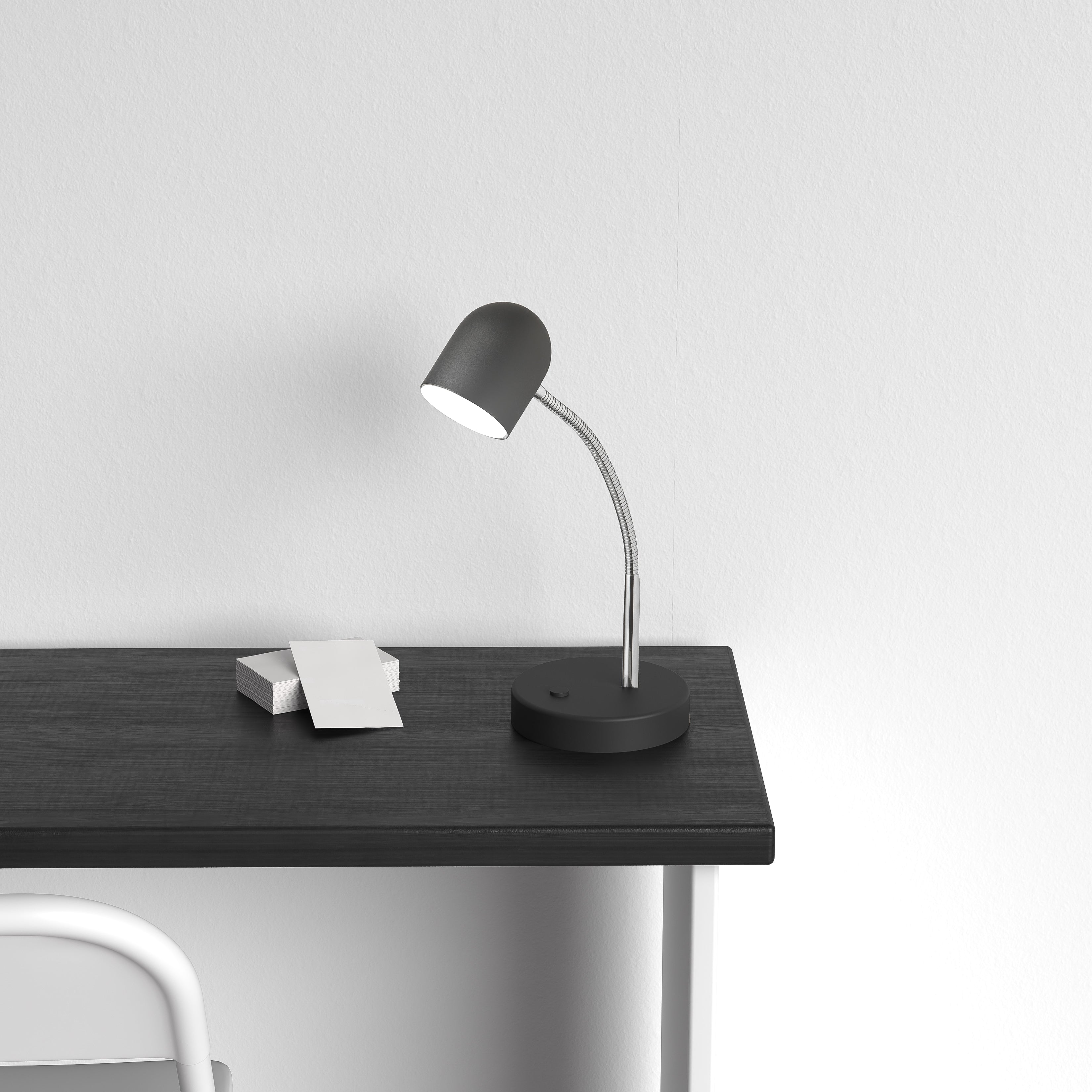 satin black desk lamp