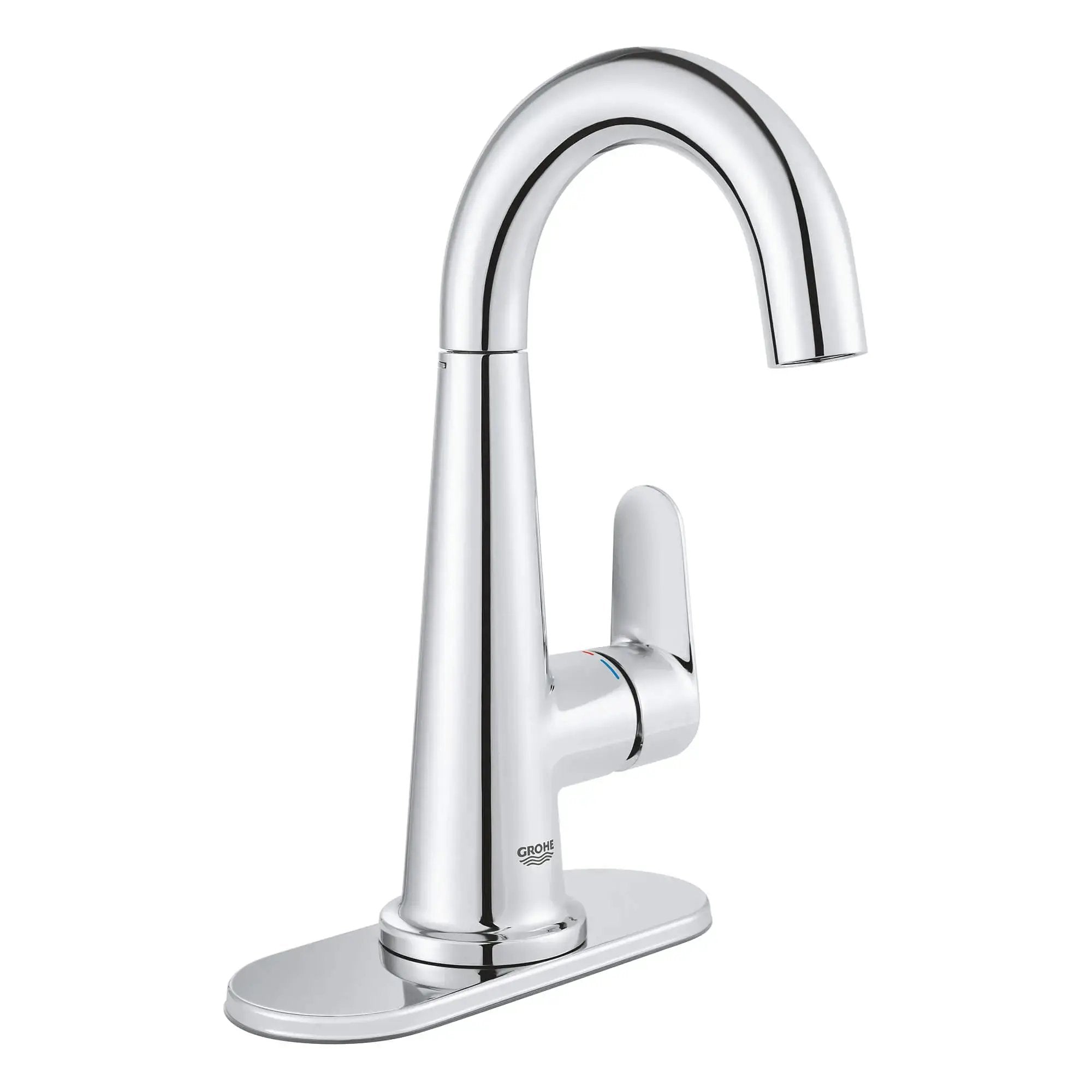 chrome bathroom faucet