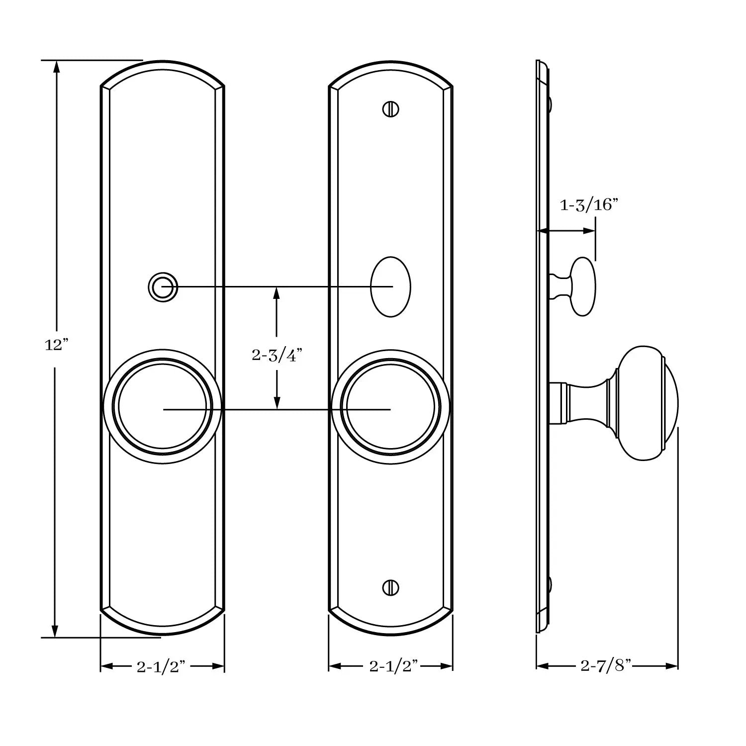 interior knob mortise set