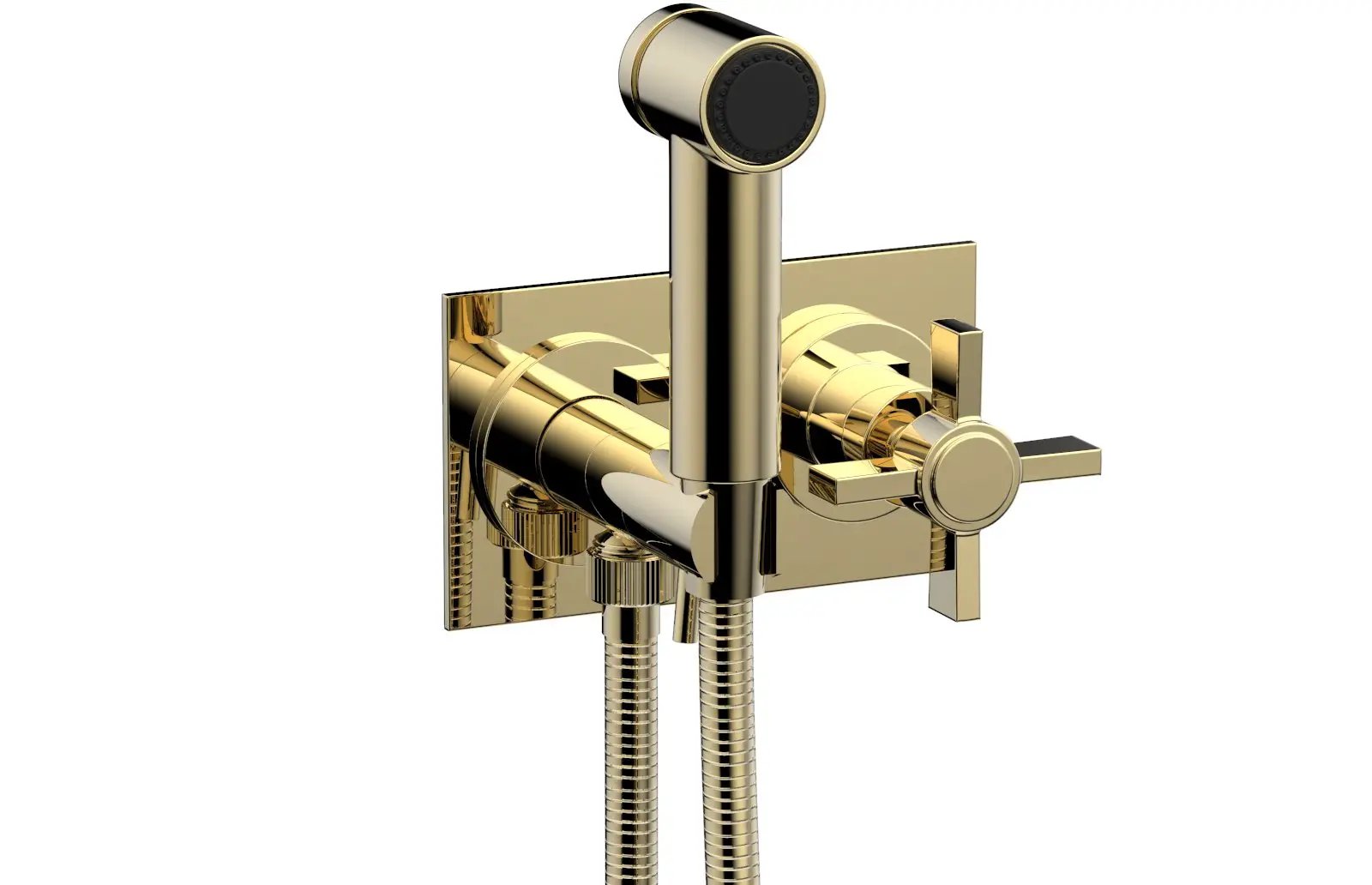 Phylrich BASIC Wall Mounted Bidet, Blade Cross Handle by Phylrich