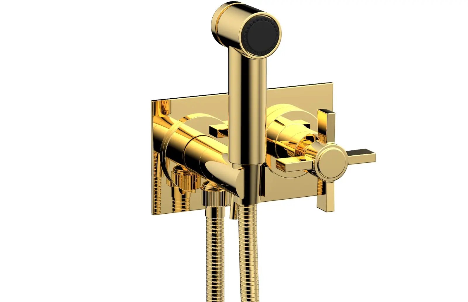 Phylrich BASIC Wall Mounted Bidet, Blade Cross Handle by Phylrich