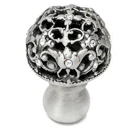 Carpe Diem Juliane Grace Medium Round Knob with Crystal Banding - Decorated with Swarovski Crystals by Carpe Diem