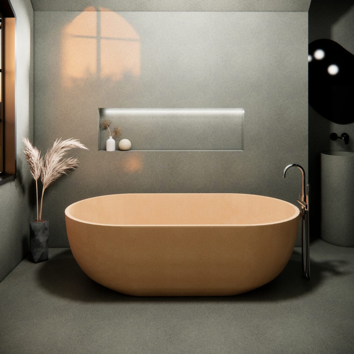 Balux Amari 59 Concrete Freestanding Bathtub