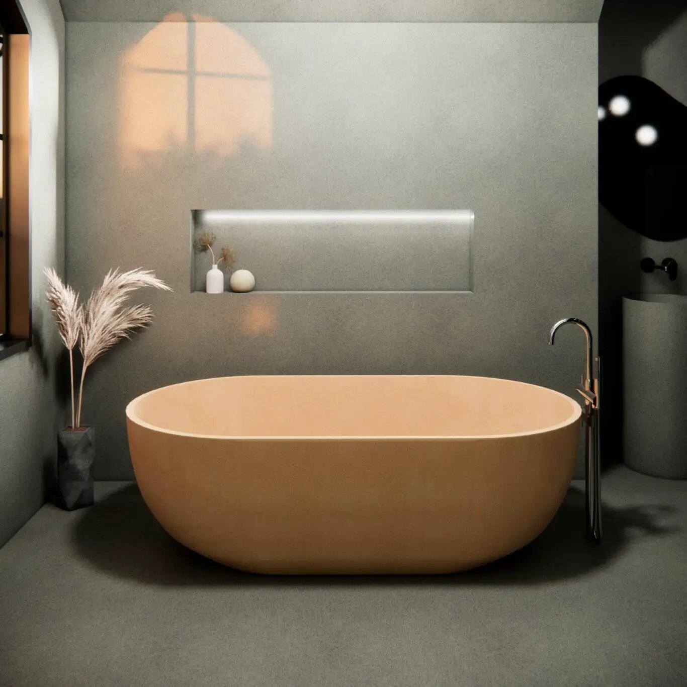 Balux Amari 66 Concrete Freestanding Bathtub by Balux