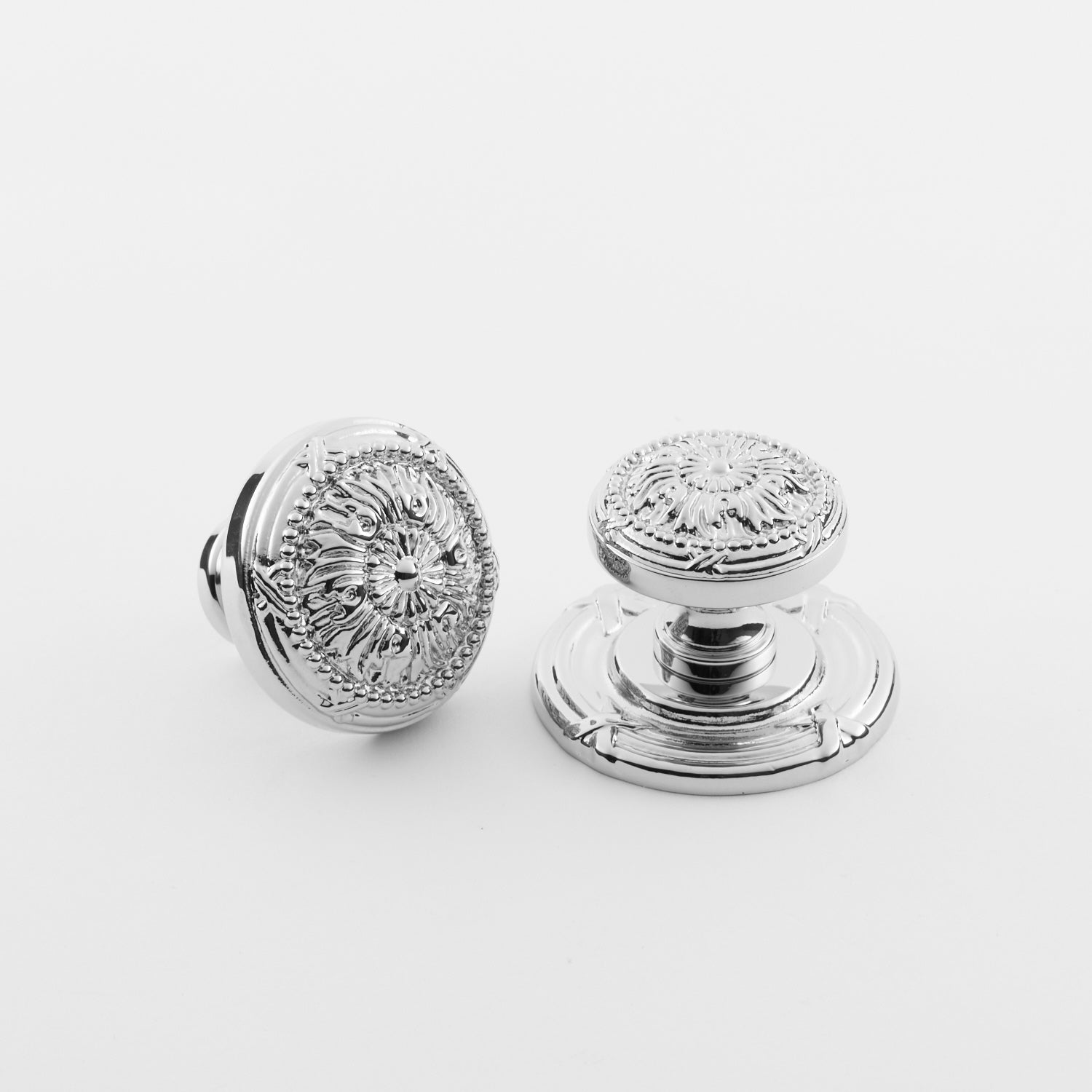 polished chrome knob