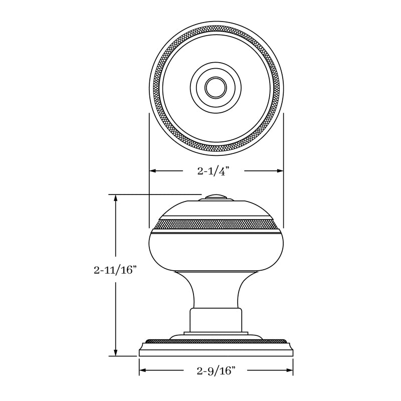 interior knob mortise set