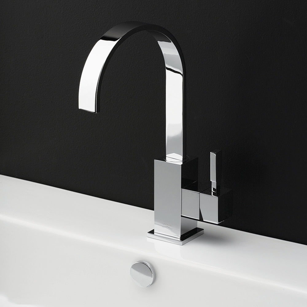 polished chrome faucet