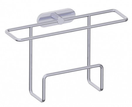 polished chrome magazine rack