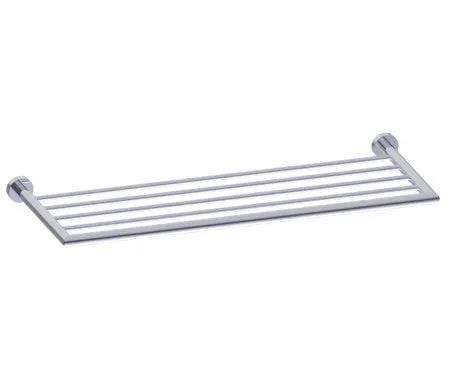 polished chrome towel shelf