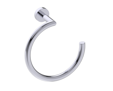 polished chrome towel ring