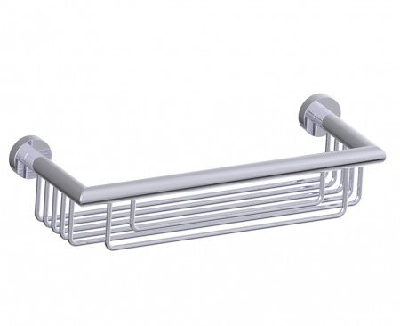 polished chrome shower basket