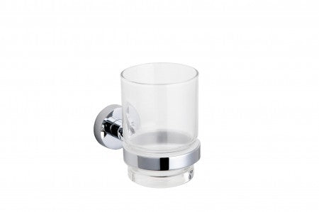 polished chrome tumbler & holder