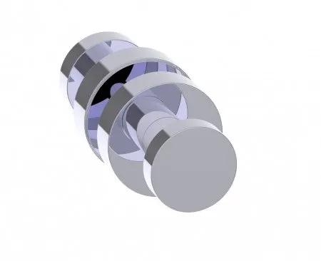 polished chrome door handle