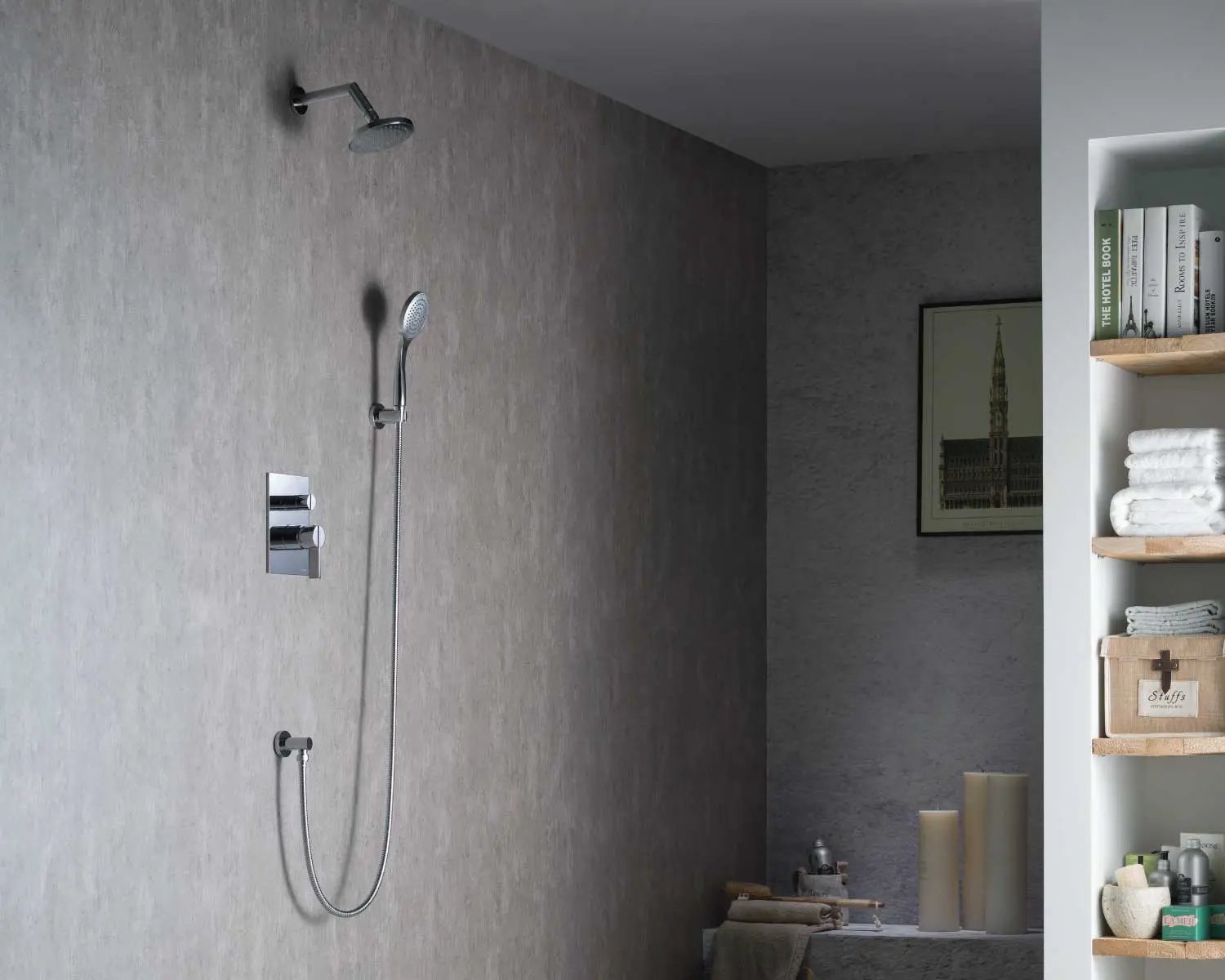 chrome shower valve