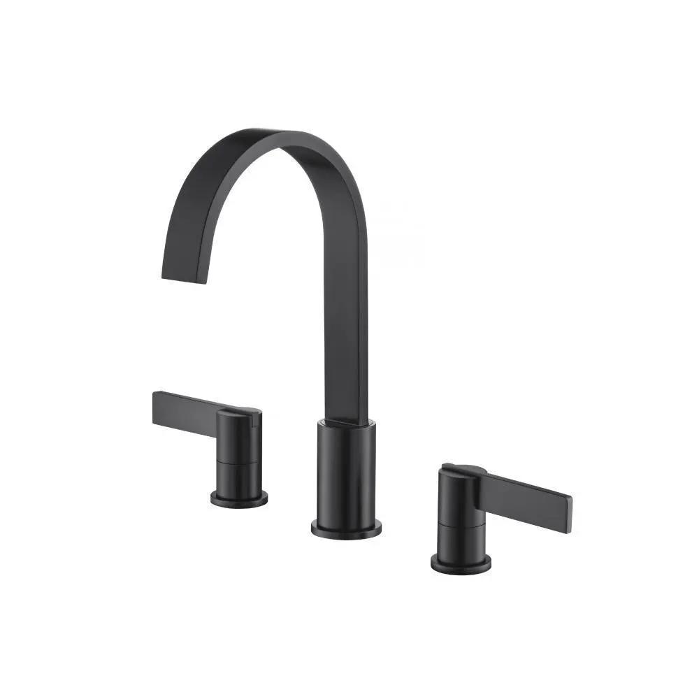 Flusso Serie 145 Three Hole 8" Widespread Two Handle Bathroom Faucet by Flusso