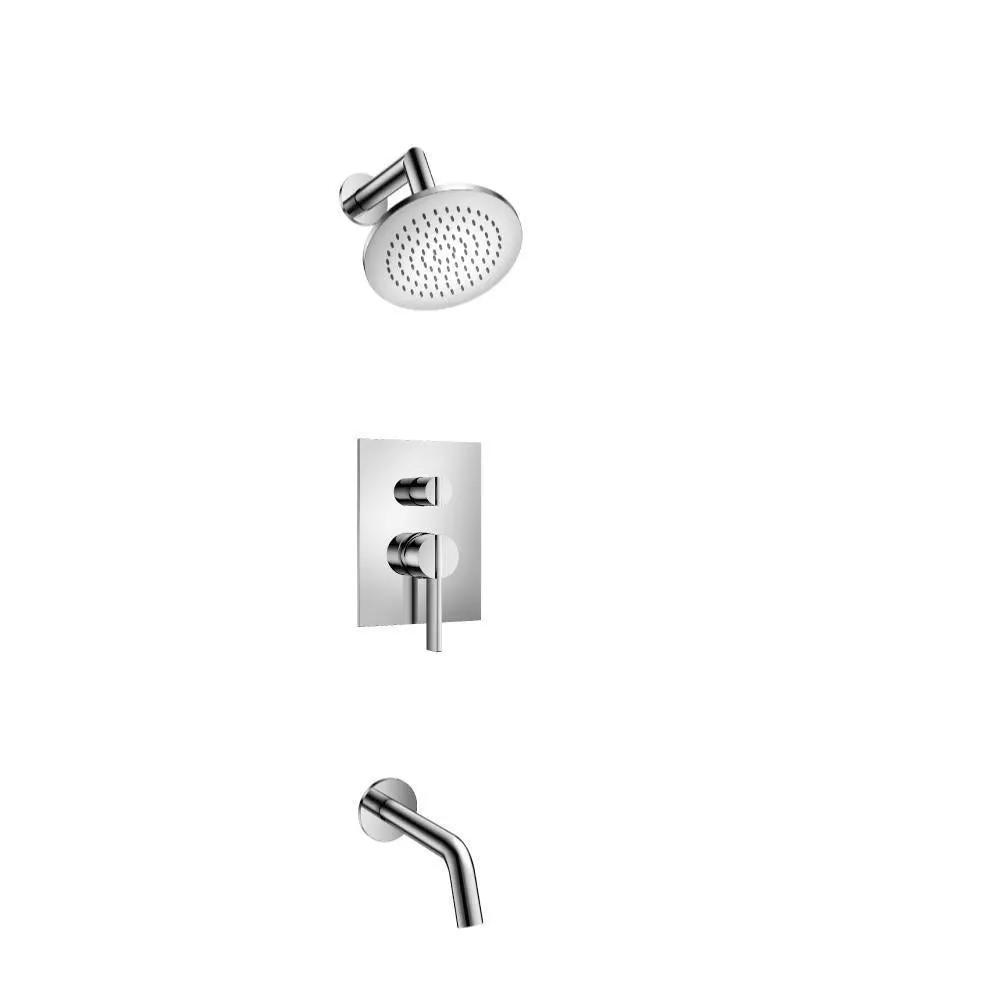 chrome shower set