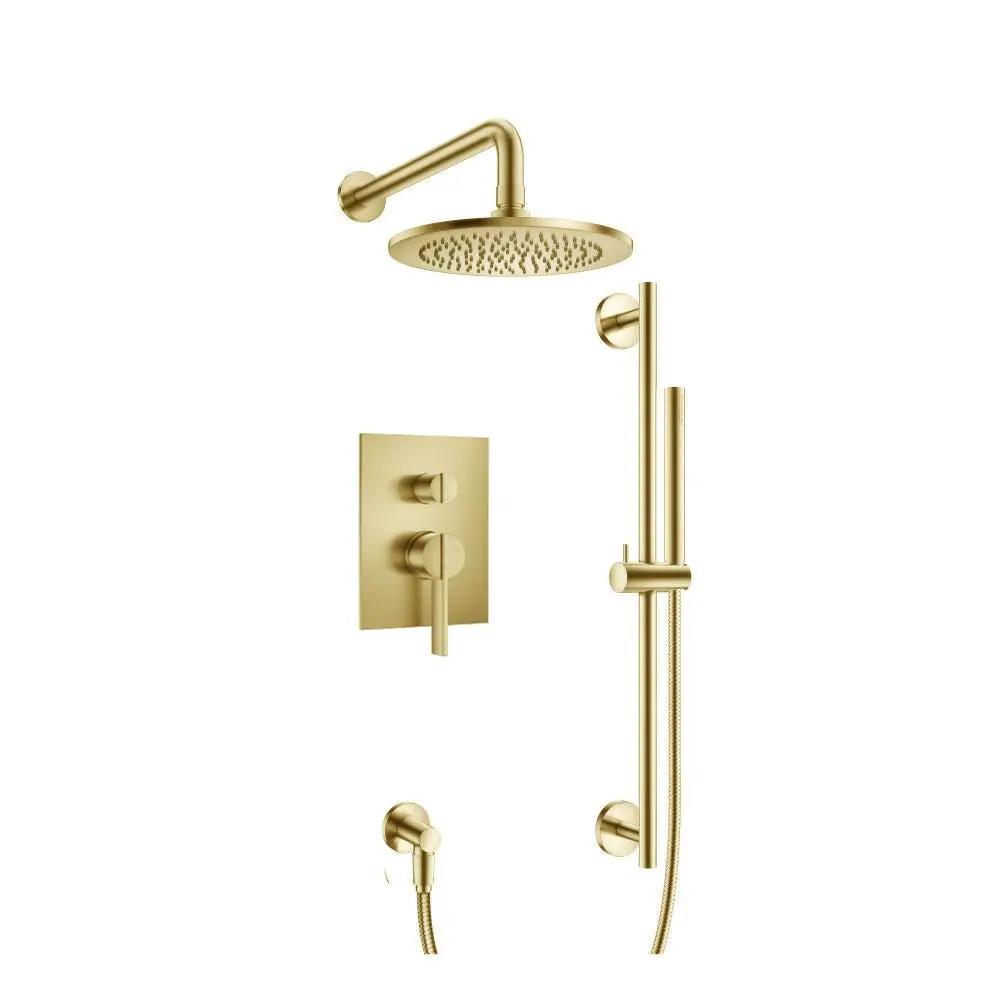 Flusso Serie 145 Two Output Shower Set with Shower Head, Hand Held and Slide Bar by Flusso