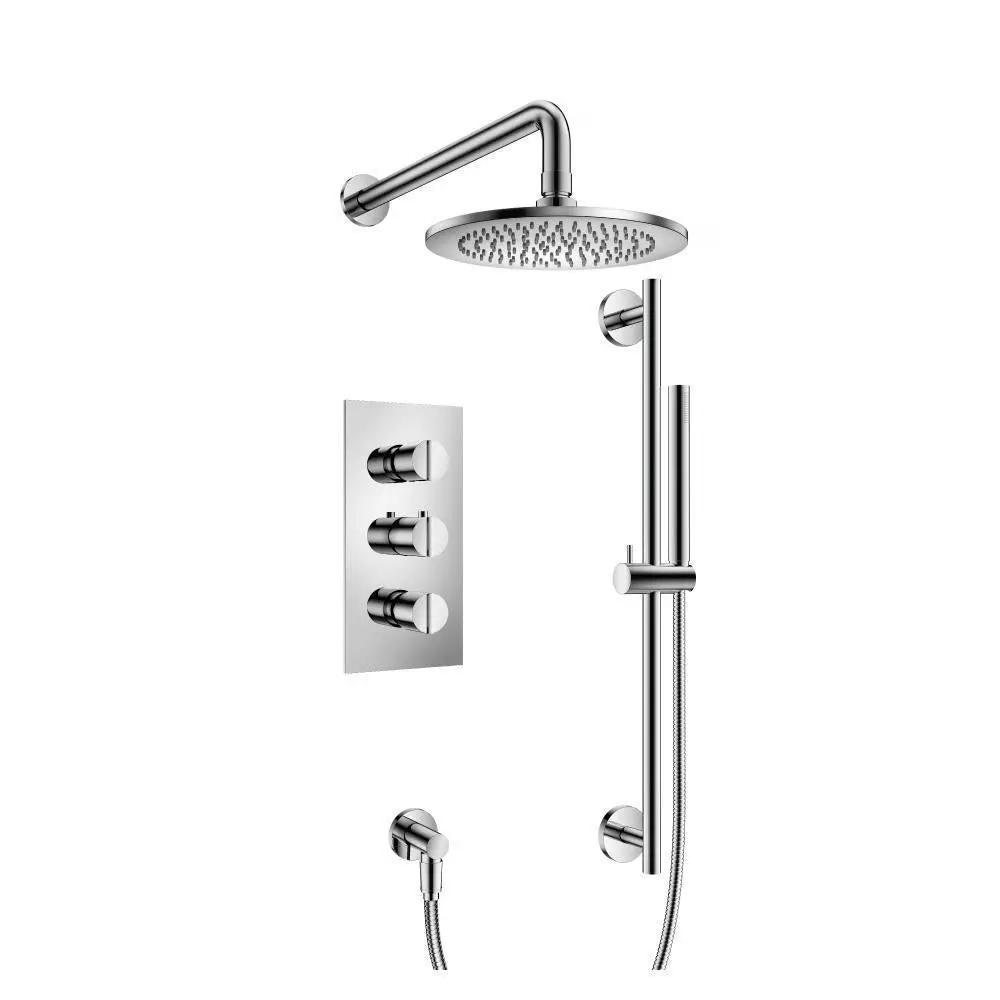 chrome shower set