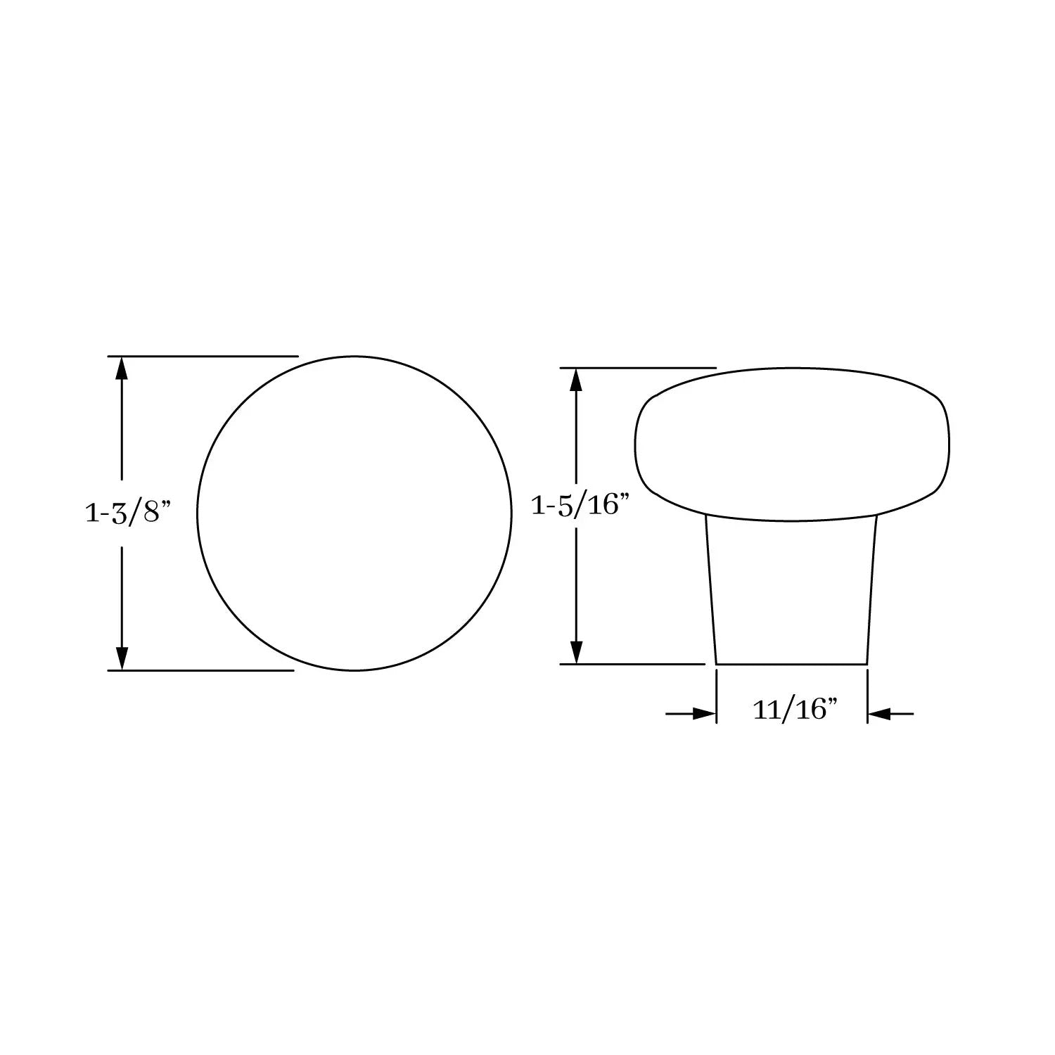 knob dimension
