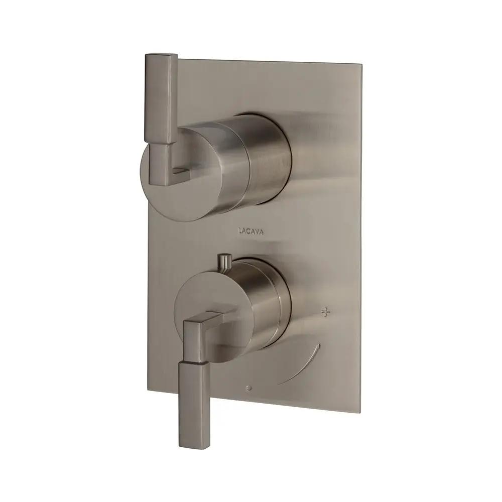 Lacava Kubista Trim Only - Thermostatic Valve W/3 Way Diverter + Off Gpm 8 by Lacava