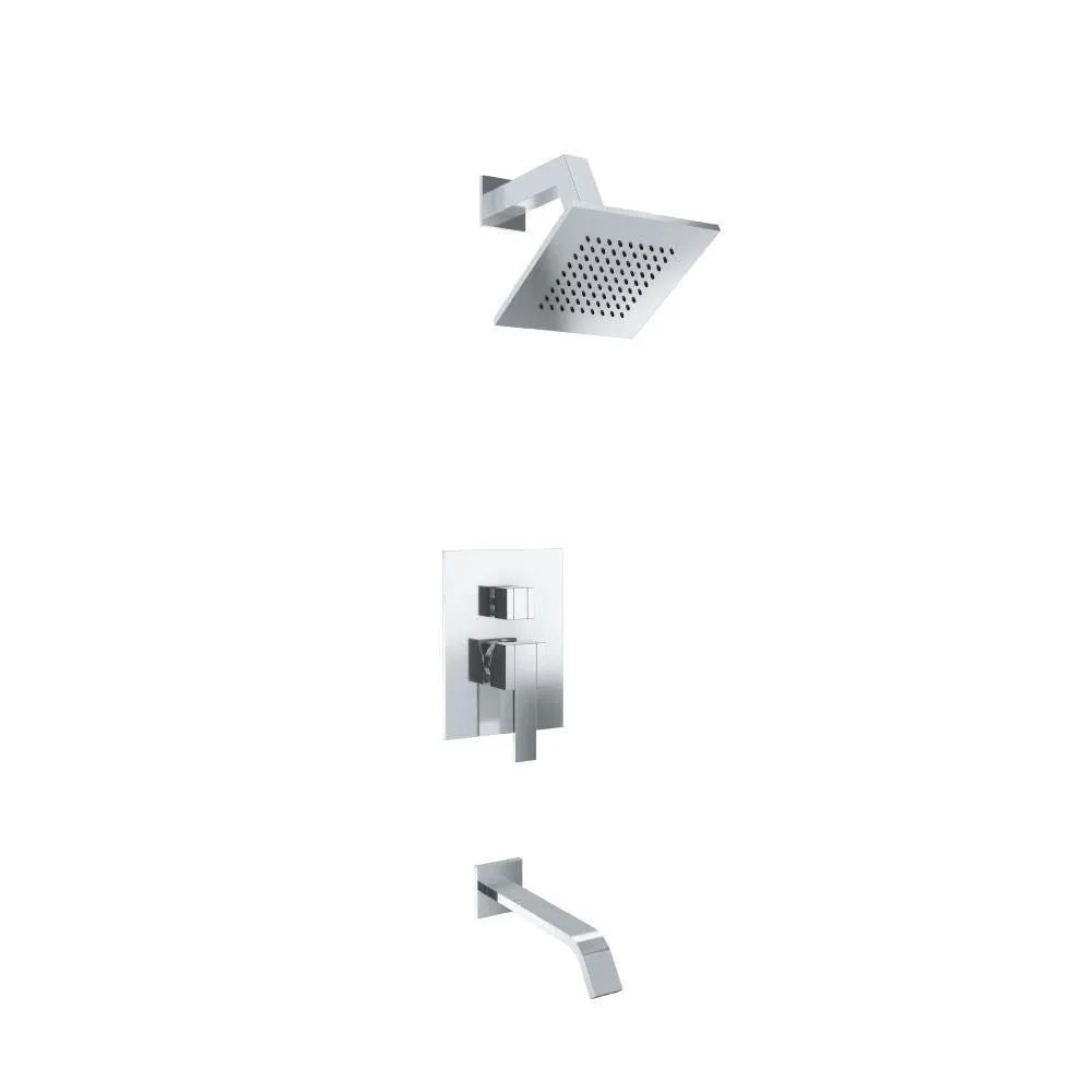 chrome shower set