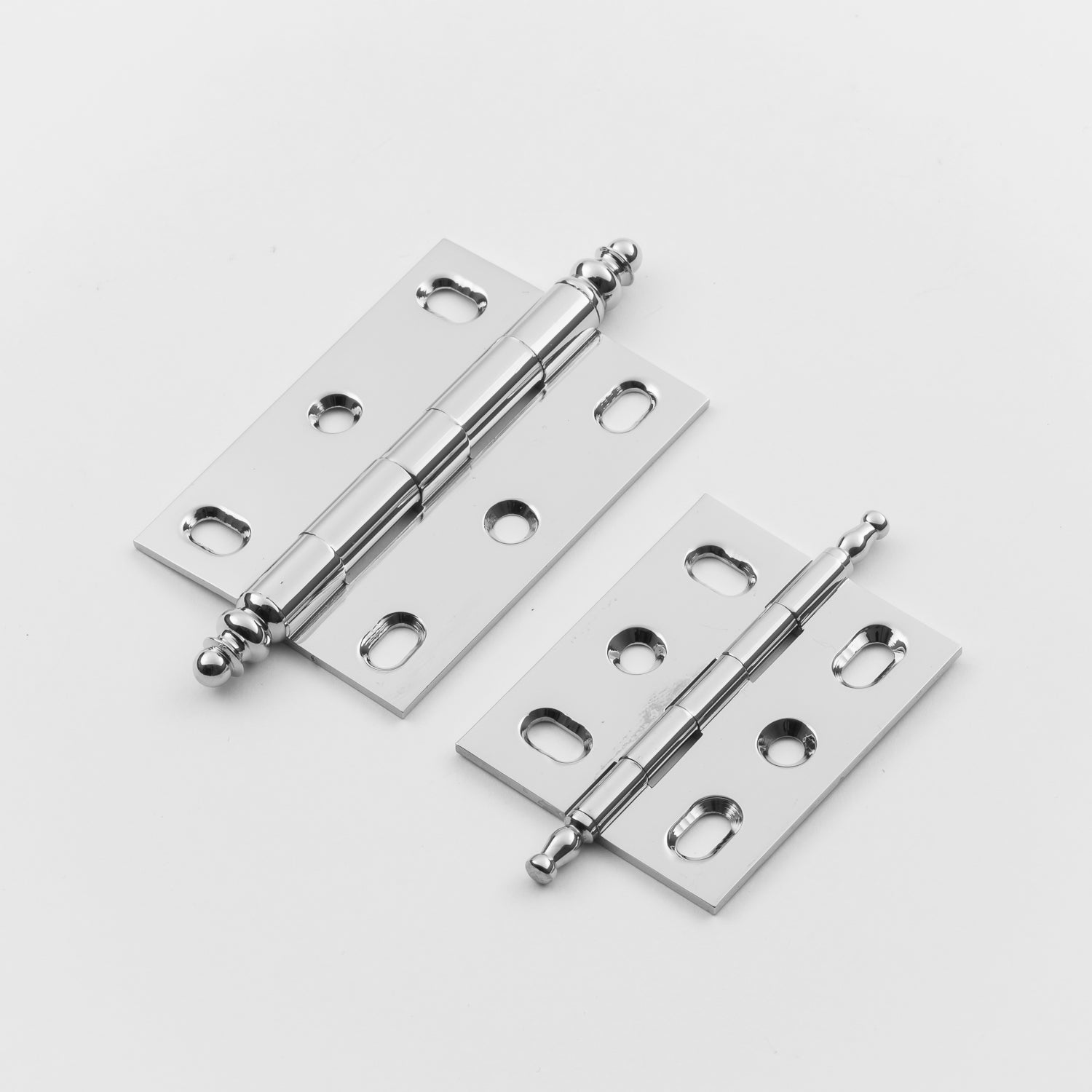 polished chrome hinge