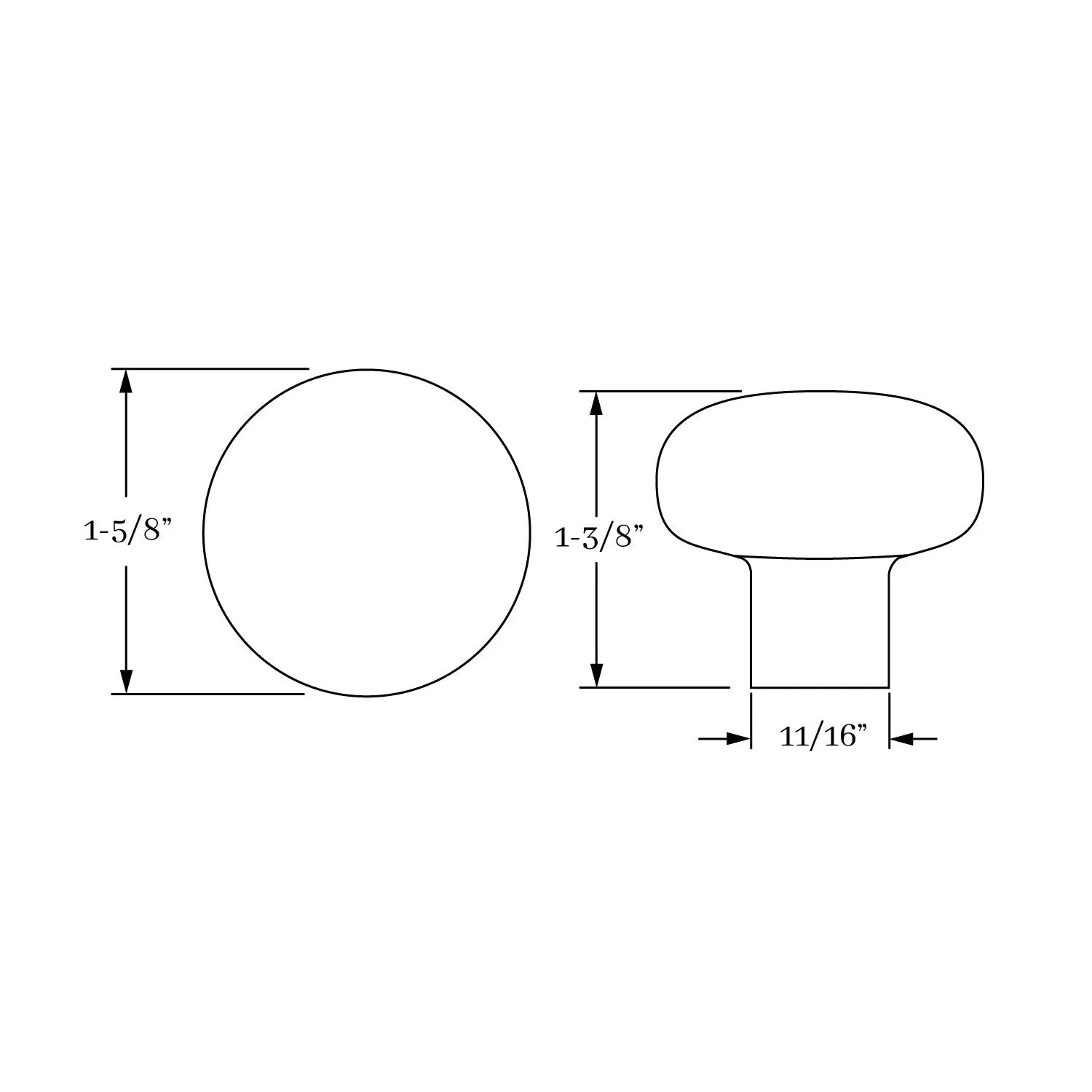 knob dimension