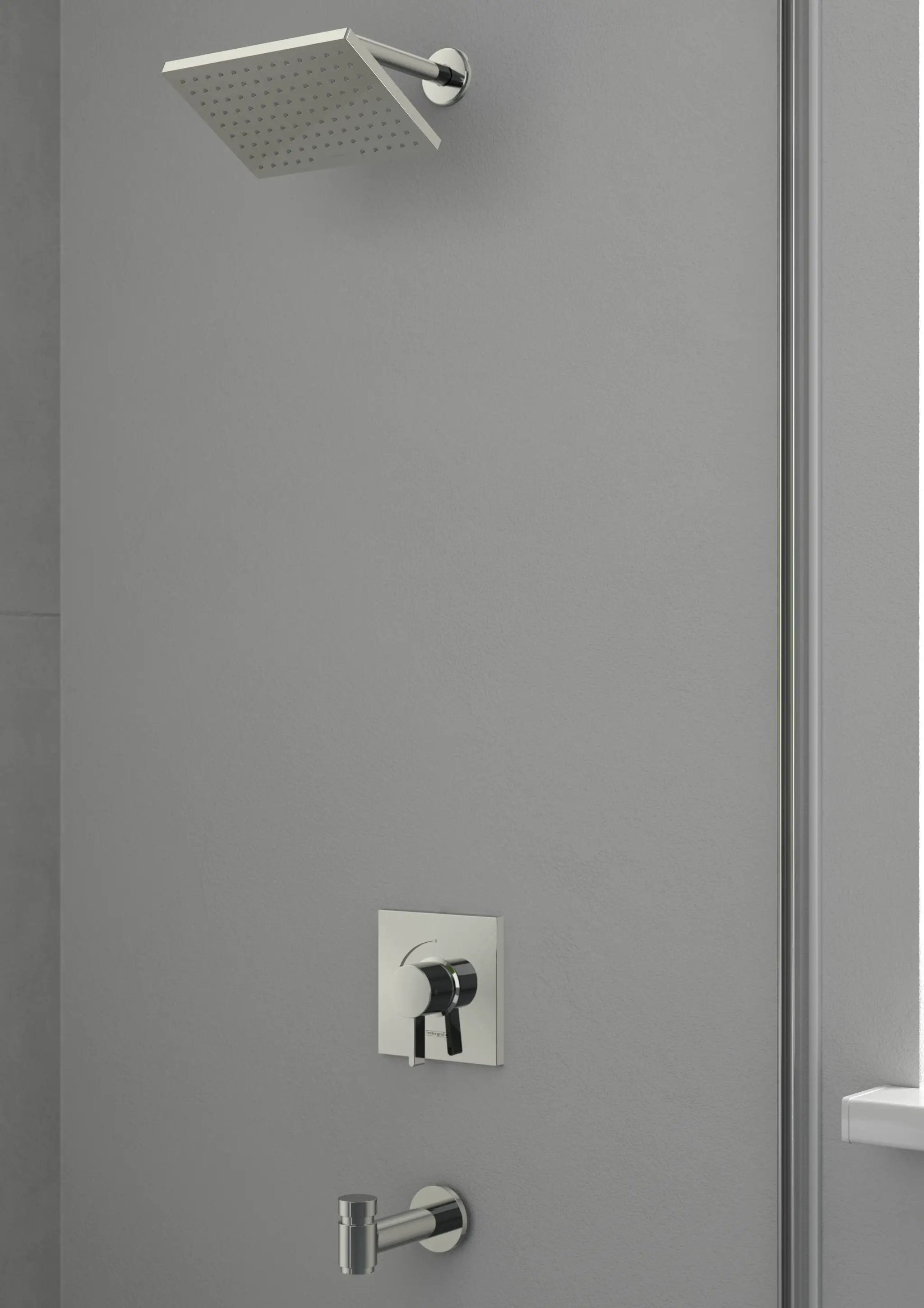 chrome shower set