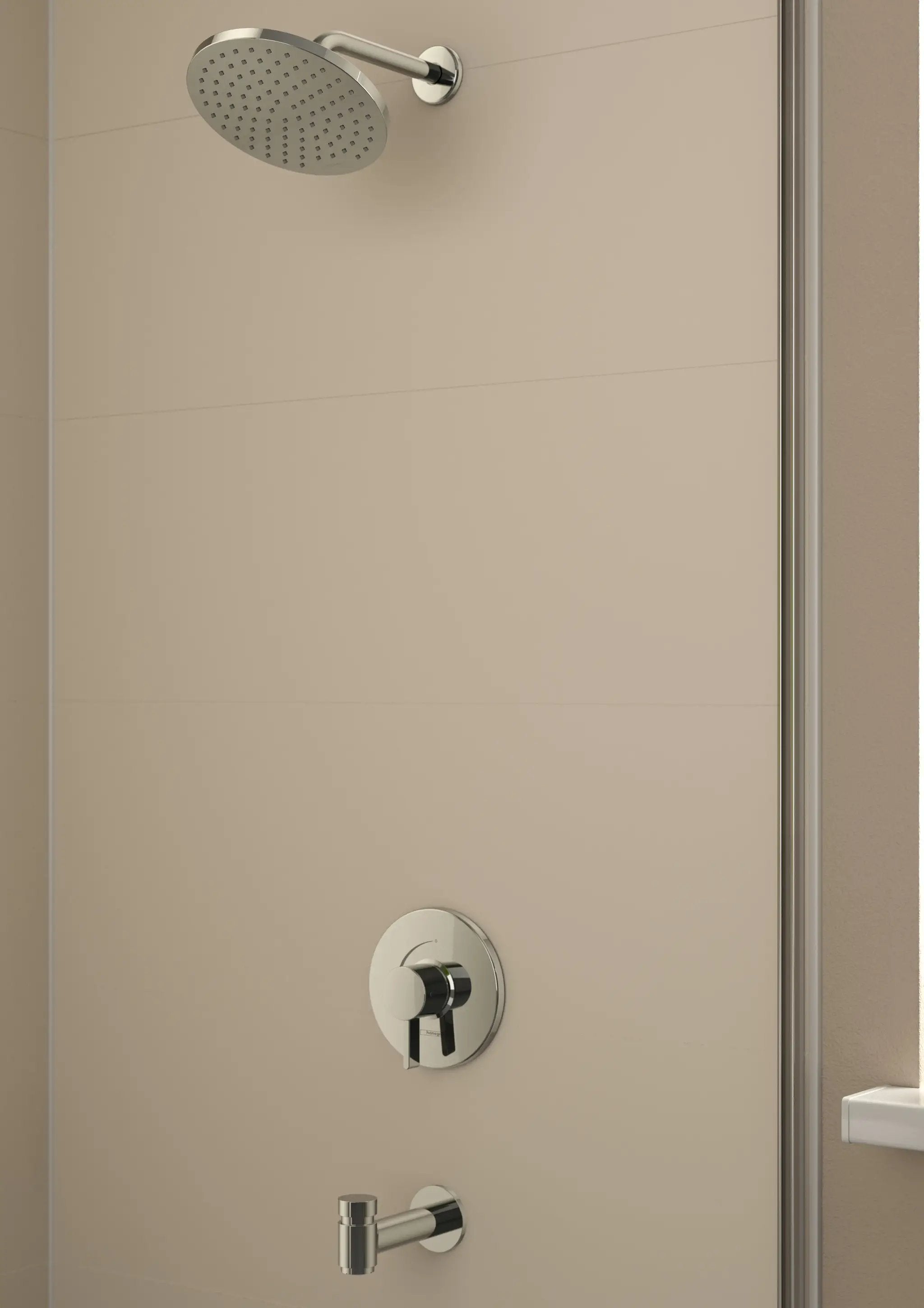 chrome shower set