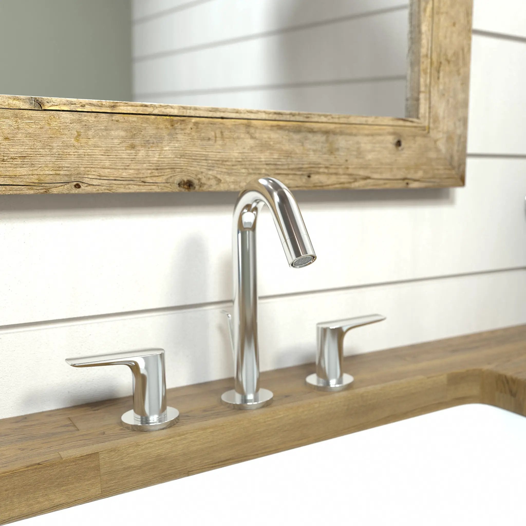 chrome bathroom faucet