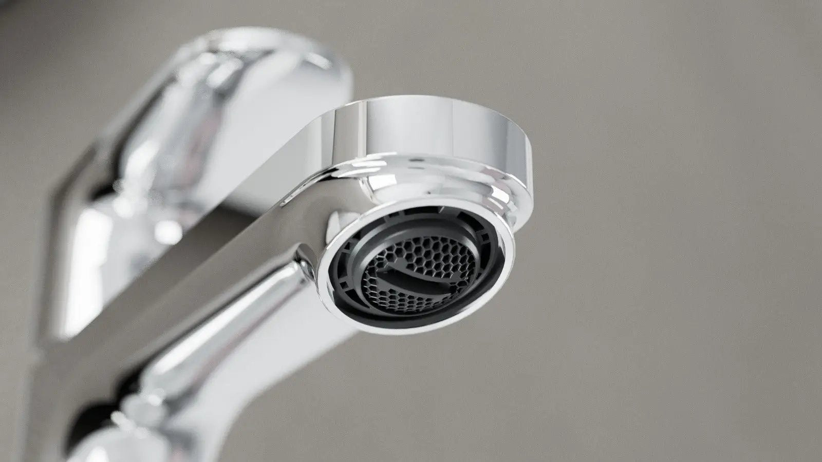 chrome bathroom faucet