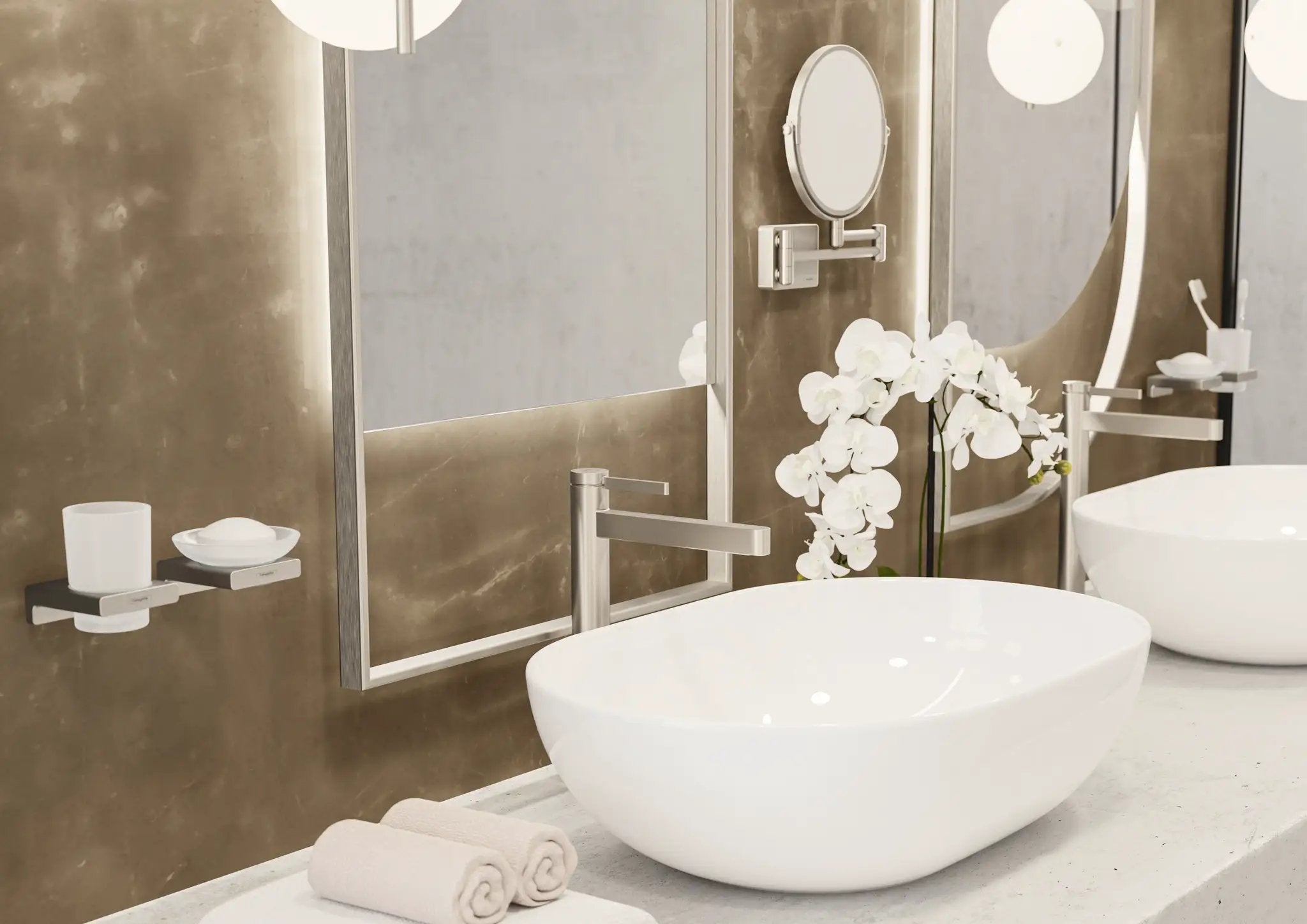 brushed nickel bathroom faucet