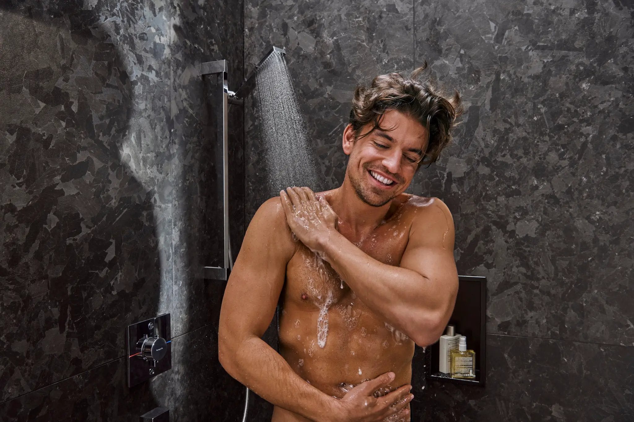 chrome shower set