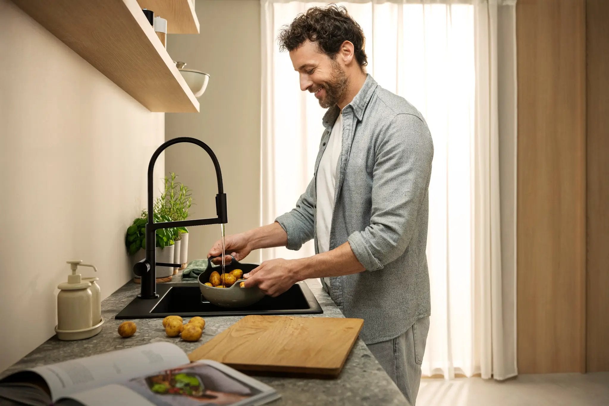 matte black kitchen faucet
