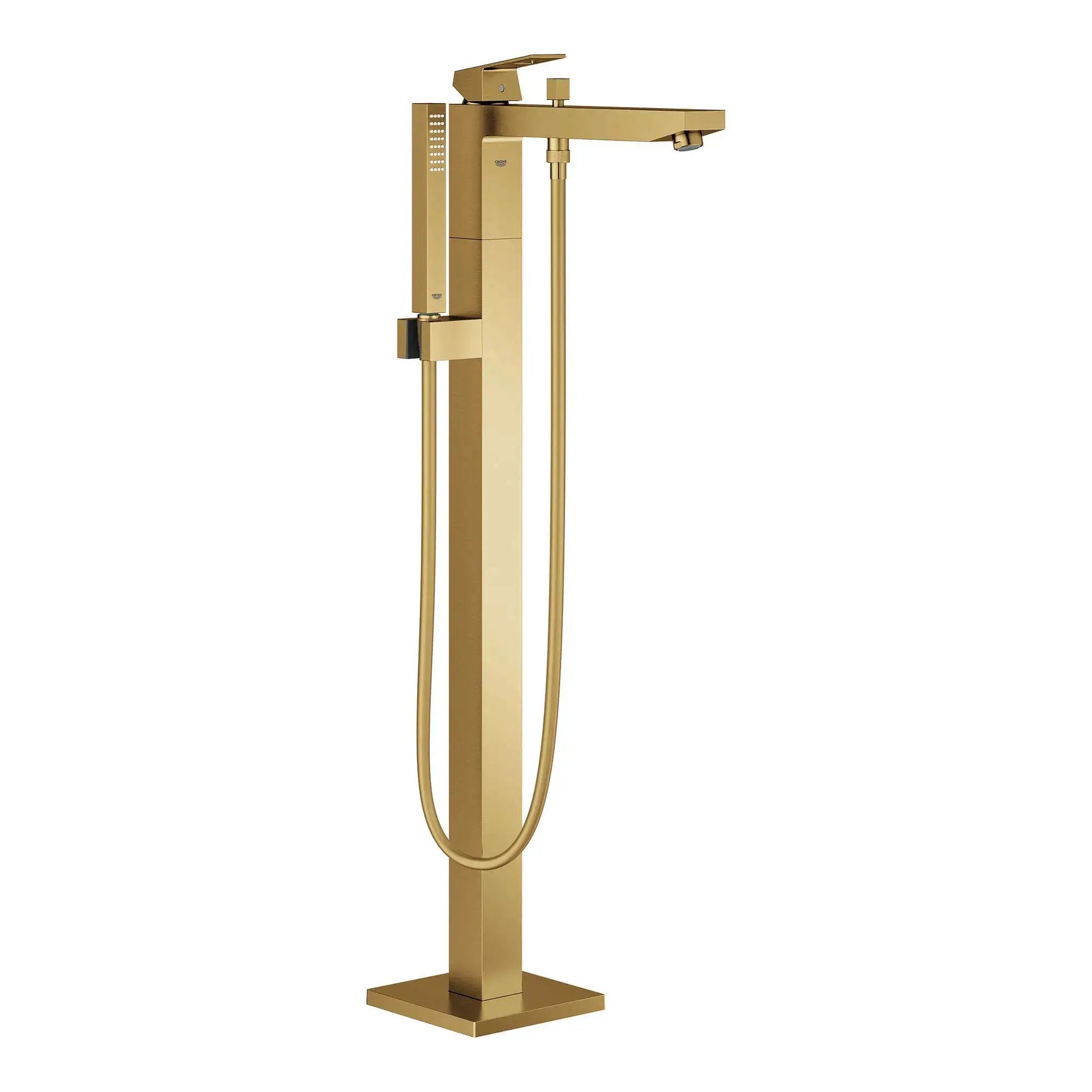 Grohe Eurocube Single-Handle Freestanding Tub Faucet with 1.75 GPM (6.6 L/min) Hand Shower by Grohe
