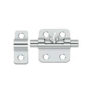 polished chrome barrel bolt